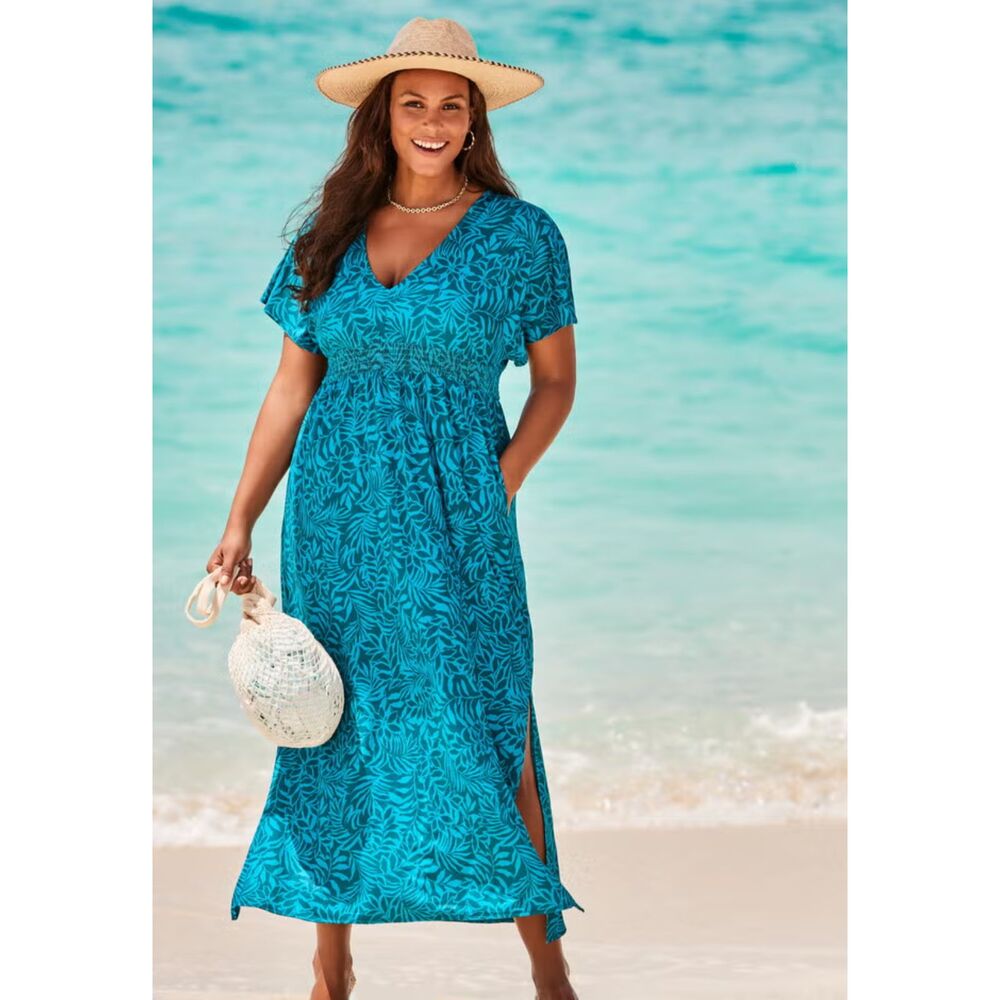 Swimsuits for All Pack N' Go Maxi Cover Up Dress, Size 14/16 (D3)